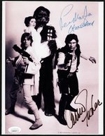 STAR WARS - PETER MAYHEW & CARRIE FISHER SIGNED PHOTO.