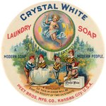 POCKET MIRROR C. 1905 FOR "CRYSTAL WHITE LAUNDRY SOAP".