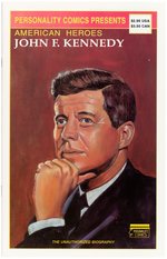 AMERICAN HEROES - JOHN F. KENNEDY COMIC BOOK COVER ORIGINAL ART BY ROBERT A. HERRERA.