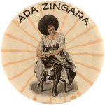 POCKET MIRROR SHOWING SIDESHOW  SNAKE ENCHANTER "ADA ZINGARA".