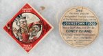 CONEY ISLAND STRING TAGS FOR "THOMPSON SCENIC RAILWAY" AND THE HIT OF THE PAN-AM 1901 EXPO.