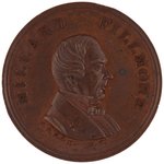 "MILLARD FILLMORE" COPPER HIGH RELIEF PORTRAIT MEDAL DeWITT 1856-3.