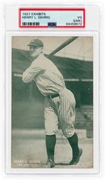 1927 EXHIBITS LOU GEHRIG (HOF) PSA 3 VG (MK).