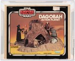 STAR WARS: THE EMPIRE STRIKES BACK - DAGOBAH ACTION PLAYSET AFA 80+ NM (BLACK & WHITE SIDE LOGO).