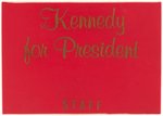 ROBERT KENNEDY 1968 PRIMARY PLASTIC BADGE READING: "KENNEDY FOR PRESIDENT/STAFF".