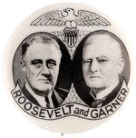 ROOSEVELT & GARNER REAL PHOTO EAGLE & SHIELD JUGATE BUTTON HAKE #3.