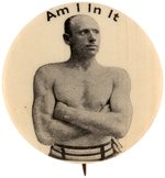 1897 HIGH ADMIRAL CIGARETTE GIVE-AWAY BUTTON PICTURING ROBERT FITZSIMMONS FROM YEAR OF MATCH W/CORBETT.