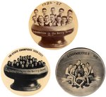 1926-1928 LOGANSPORT, IN HIGH SCHOOL TRIO OF "LOGANBERRIES" BASKETBALL TEAM BUTTONS.