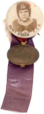 C. 1938 DAVEY O'BRIEN TEXAS CHRISTIAN QUARTERBACK REAL PHOTO BUTTON.