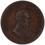 "HON. JAMES BUCHANAN" COPPER HIGH RELIEF PORTRAIT MEDAL DeWITT 1856-7.