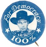 BILL ELLIOT RARE DEMOCRACY BUTTON.