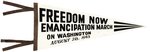 "FREEDOM NOW EMANCIPATION MARCH" 1963 CIVIL RIGHTS PENNANT.
