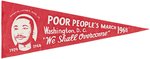 MARTIN LUTHER KING "POOR PEOPLE'S CAMPAIGN" 1968 CIVIL RIGHTS PENNANT.