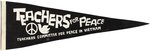 "TEACHERS FOR PEACE" ANTI-VIETNAM WAR PENNANT.
