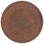 BRECKINRIDGE "FOR PRESIDENT" MEMPHIS, TENNESSEE CAMPAIGN TOKEN.