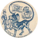 "CHAMP CLARK FOR PRESIDENT" EXCEPTIONAL ANTI-ROOSVELT 1912 CAMPAIGN BUTTON.