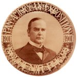 McKINLEY RARE "PAN-AMERICAN EXPOSTION PRESIDENTS DAY" EVENT BUTTON FROM DAY BEFORE ASSASSINATION.