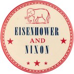 "EISENHOWER AND NIXON" RARE ELEPHANT MOTIF CAMPAIGN BUTTON.