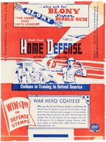 UNCLE SAM'S HOME DEFENSE GUM INC. RARE CARD WRAPPER.