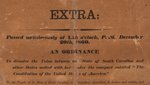 CHARLESTON MERCURY EXTRA "THE UNION IS DISSOLVED!" ICONIC 1860 CIVIL WAR BROADSIDE.