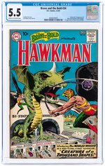 BRAVE AND THE BOLD #34 FEBRUARY-MARCH 1961 CGC 5.5 VG/FINE (FIRST SILVER AGE HAWKMAN & HAWKGIRL).