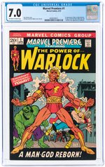 MARVEL PREMIERE #1 APRIL 1972 CGC 7.0 FINE/V- (FIRST HIM AS ADAM WARLOCK).