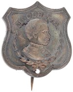 McCLELLAN SHIELD SHAPED PORTRAIT BADGE DeWITT 1864-26.