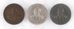 McCLELLAN THREE EXAMPLES OF DeWITT 1864-9 MEDAL IN COPPER, WHITE METAL & LEAD.