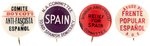 SPANISH CIVIL WAR: QUARTET OF SCARCE RELIEF BUTTONS.