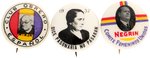 SPANISH CIVIL WAR: MIAJA, IBARRURI & NEGRIN TRIO OF RARE BUTTONS.