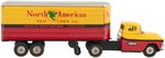 LINEMAR NORTH AMERICAN VAN LINES FRICTION TIN TRUCK AND TRAILER IN BOX.