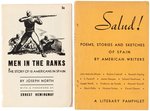 SPANISH CIVIL WAR: QUARTET OF ARTIST BOOKLETS INC. ERNEST HEMINGWAY FOREWORD.