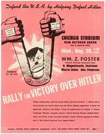 “RALLY FOR VICTORY OVER HITLER" COMMUNIST PARTY 1941 FLYER.