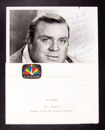 DAN BLOCKER/BONANZA SIGNED PHOTO WITH NBC STATIONERY.