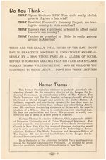 "NORMAN THOMAS" SOCIALIST PARTY FLYER FOR TWO EVENTS IN PORTLAND, OREGON.