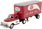 GREY VAN LINES JAPAN FRICTION TIN TRUCK AND TRAILER IN BOX.