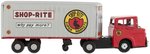 SHOP-RITE SUPER MARKETS JAPAN FRICTION TIN TRUCK AND TRAILER IN BOX.