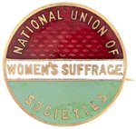 "NATIONAL UNION OF WOMEN'S SUFFRAGE SOCIETIES" ENAMEL BADGE.