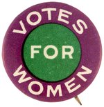 "VOTES FOR WOMEN" SUFFRAGE CONNECTICUT SLOGAN BUTTON.
