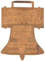 "WOMAN'S LIBERTY BELL JUSTICE EQUALITY 1915 PENNSYLVANIA" WATCH FOB.
