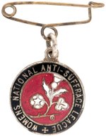 "WOMENS NATIONAL ANTI-SUFFRAGE LEAGUE" ENAMEL BADGE.