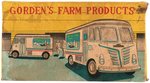 GORDEN'S FARM PRODUCTS JAPAN FRICTION TIN DELIVERY TRUCK IN BOX.