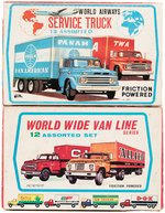 WORLD WIDE VAN LINE & AIRWAYS SERVICE TRUCK JAPAN FRICTION TRUCK SETS.