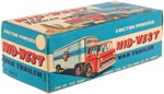 LINEMAR MID-WEST HAULING COMPANY FRICTION TIN TRUCK AND TRAILER IN BOX.