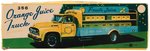 FRUITS JUICE DELIVERY TRUCK JAPAN FRICTION TIN TRUCK IN BOX.