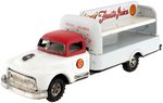 FRUITS JUICE DELIVERY TRUCK JAPAN FRICTION TIN TRUCK IN BOX.