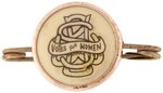 "WSPU" WOMEN'S SOCIAL POLITICAL UNION RARE SUFFRAGE PIN-BACK BADGE.