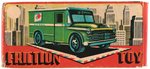 DODGE PARCEL DELIVERY TRUCK JAPAN FRICTION TIN TRUCK PAIR IN BOXES.