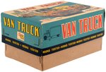 LIVESTOCK VAN TRUCK JAPAN FRICTION TIN TRUCK IN BOX.