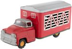 LIVESTOCK VAN TRUCK JAPAN FRICTION TIN TRUCK IN BOX.